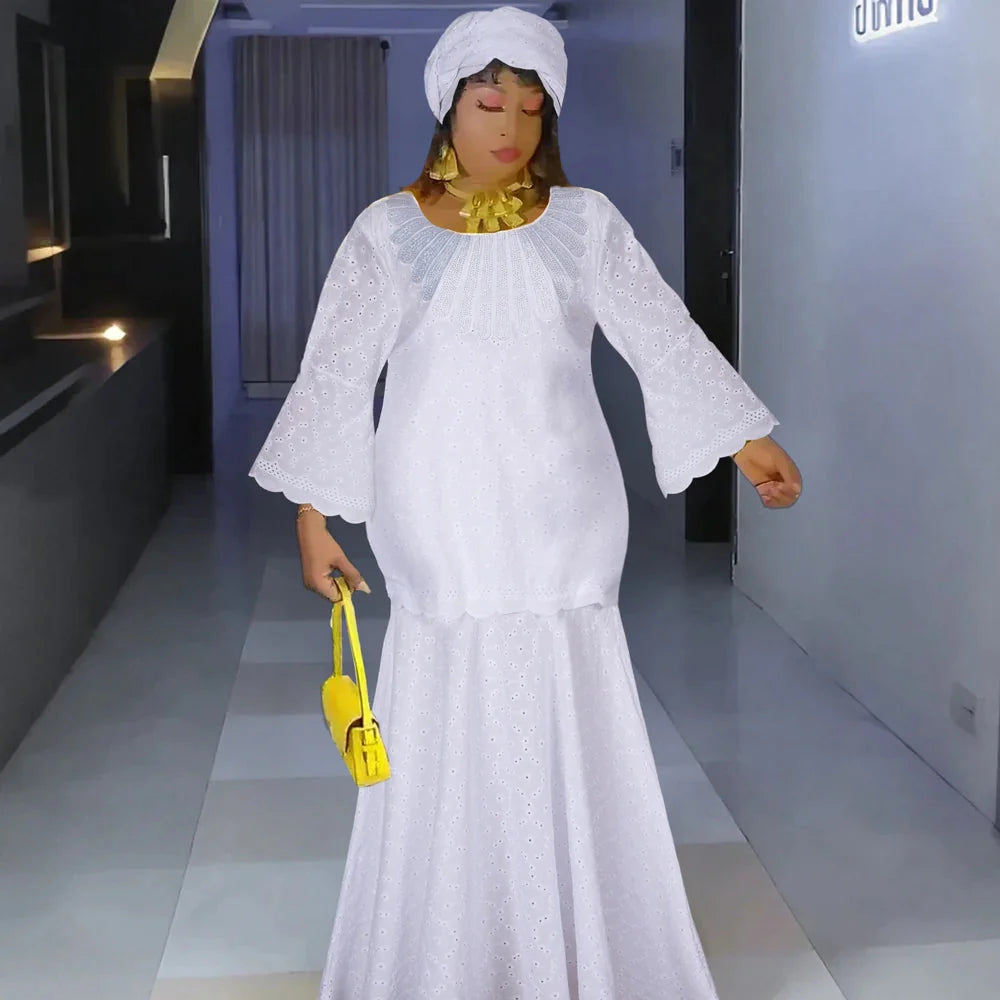 Plus size African Dashiki lace evening gown by SHOWLU FASHION STORE, featuring vibrant patterns and elegant maxi dress design.
