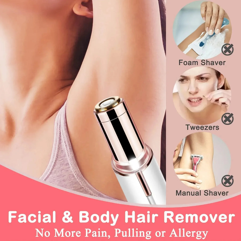 Portable electric facial hair remover by SHOWLU FASHION STORE, compact painless shaver for smooth skin.