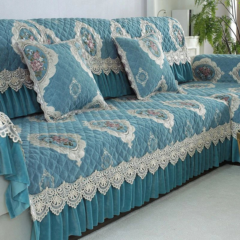 Four Seasons Combination Sofa Cushion European Universal Sofa Cover Simple and Non Slip High-end Thickened Living Room Sofa Mat