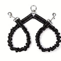 Reflective Showlu Double Dog Leash made of shock-absorbing nylon, designed for walking two dogs comfortably and safely.