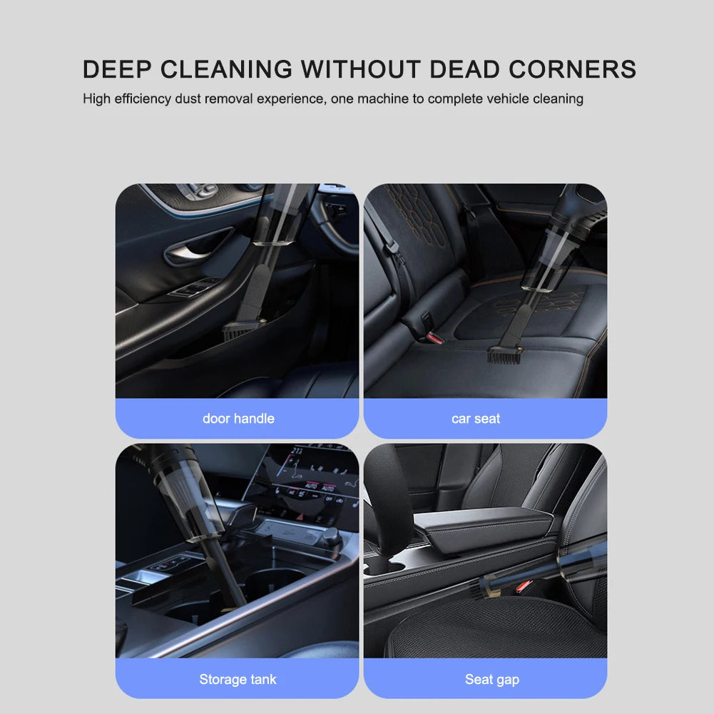 Showlu Smart General mini car vacuum cleaner with compact design and handheld nozzle for cleaning vehicle interiors.