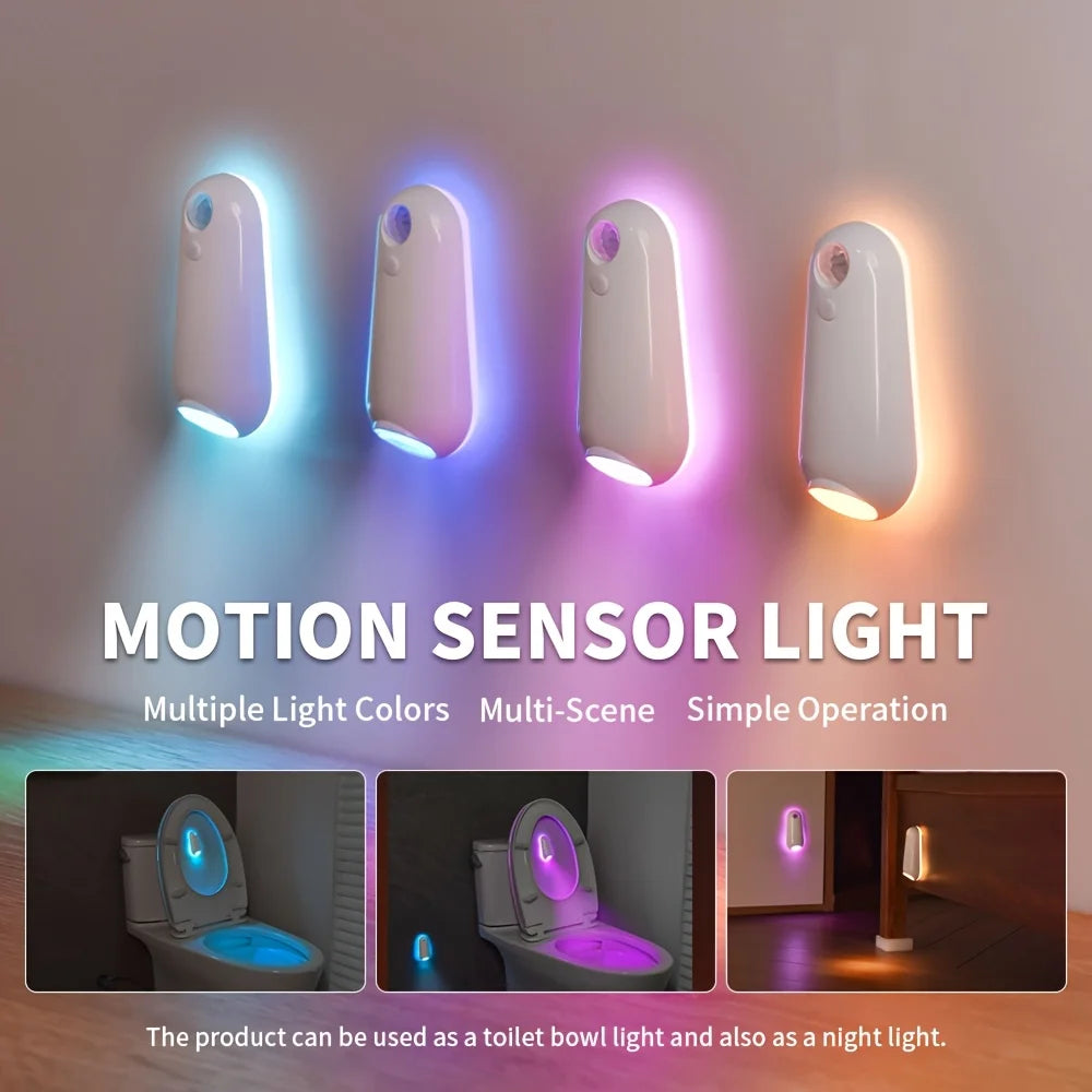 Showlu Smart General motion sensor mouse LED night light illuminating a dark room with soft, energy-efficient lighting.