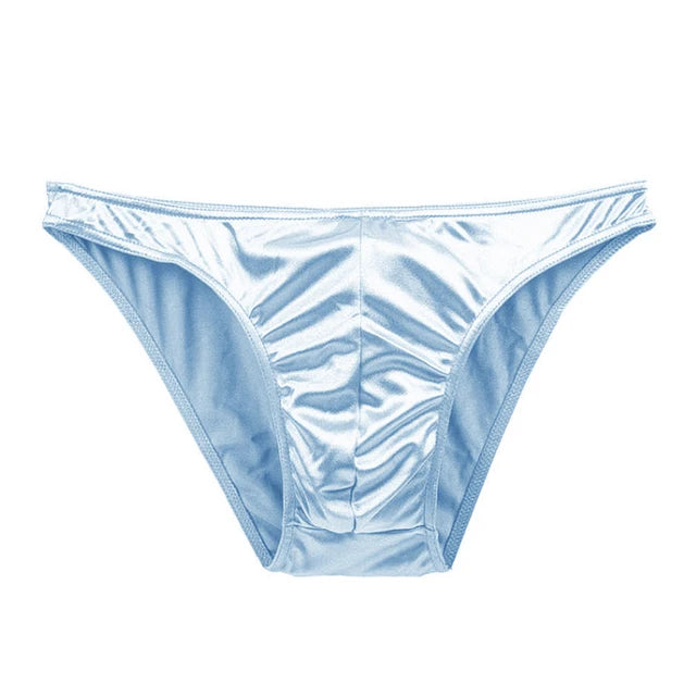 Men's satin silky briefs by Showlu Fashion, large size, smooth and comfortable underwear with a sexy, luxurious look.