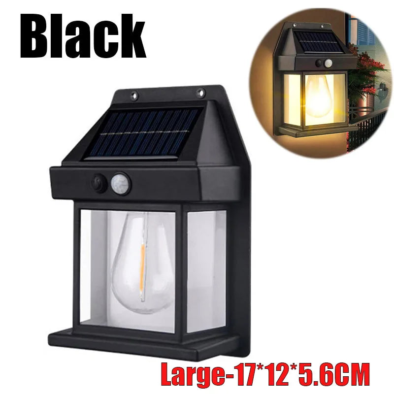 Showlu Smart Solar Motion Sensor Wall Light with waterproof LED design, IP65 rated for outdoor security and illumination.