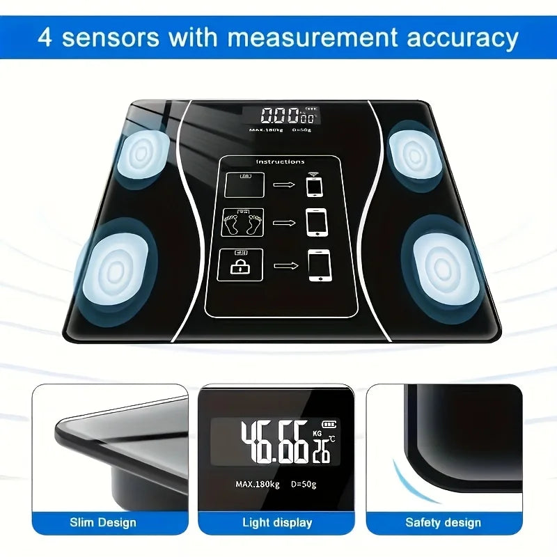Showlu Digital Body Weight Scale with LED backlit display and 400lb capacity, featuring a sleek, modern design for accurate weight measurement.
