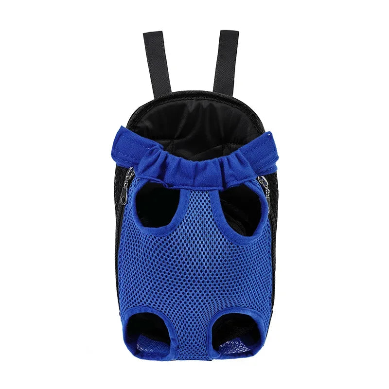 Showlu adjustable mesh pet carrier backpack for cats and dogs, featuring breathable design and comfortable carrying straps.