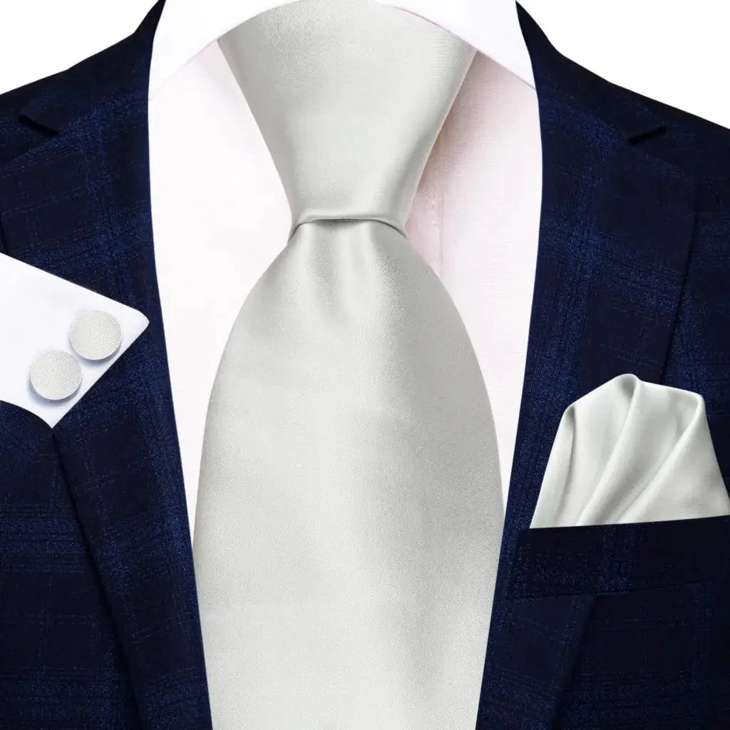 Mint green silk tie set with matching cufflinks, men's necktie from SHOWLU FASHION STORE, stylish and elegant accessory for formal wear.