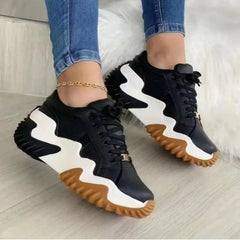 2025 Spring Autumn New Women's Casual Shoes Internal Height Increased European American Thick Bottom Sponge Cake Heel Independen