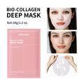 Stone's Store collagen peel-off mask applied on face, showing a clear, smooth skin surface with the mask ready to be peeled off.