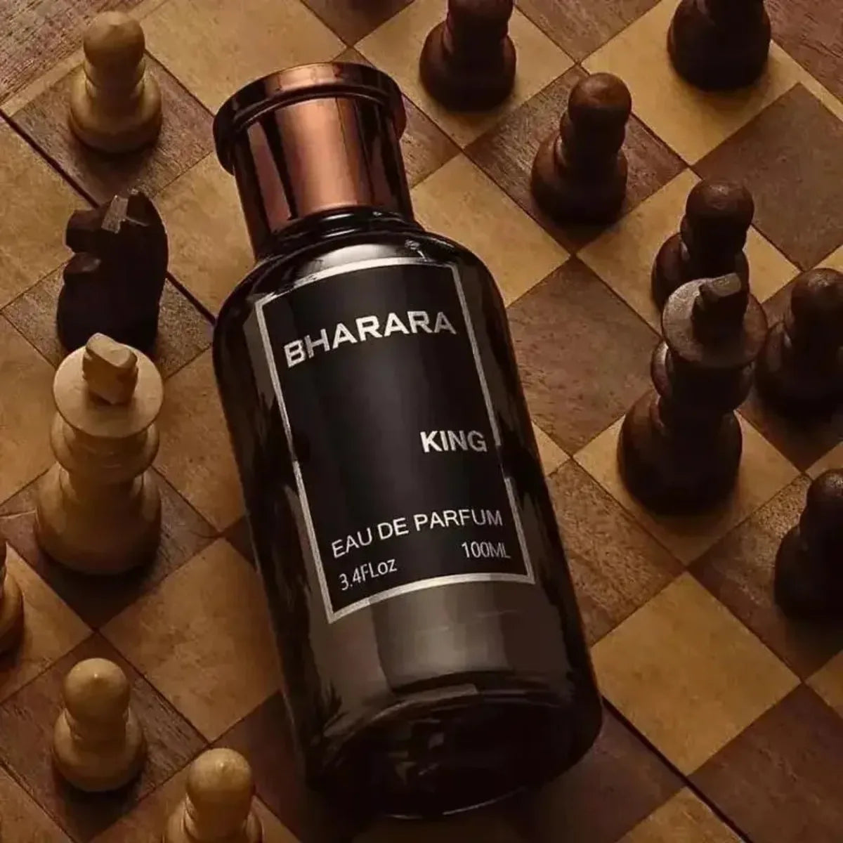 Bharara King Eau De Parfum for Men, 100ml, citrus and amber fragrance bottle with elegant design