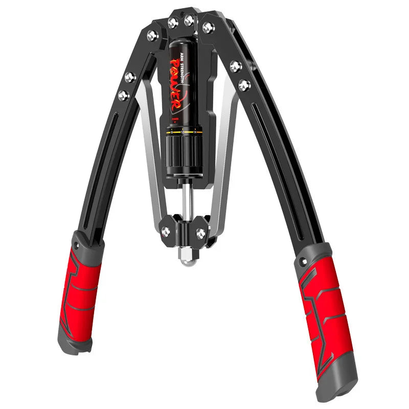 Showlu Adjustable Hydraulic Arm Strength Trainer for chest and muscle toning, featuring ergonomic handles and compact design.