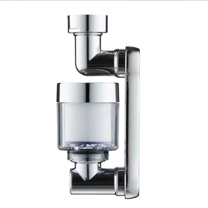 Showlu 1080° rotating robotic arm faucet extender with universal nozzle, showcasing flexible and durable kitchen sink attachment.