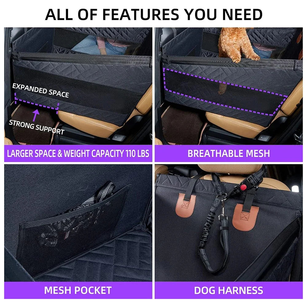 Waterproof Oxford cloth car pet seat pad by Showlu Fashion Store, universal dog protector for vehicle seats.