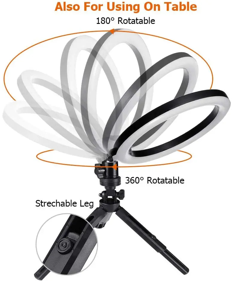 Showlu Smart General LED ring light with adjustable brightness and color, perfect for photography and video lighting.
