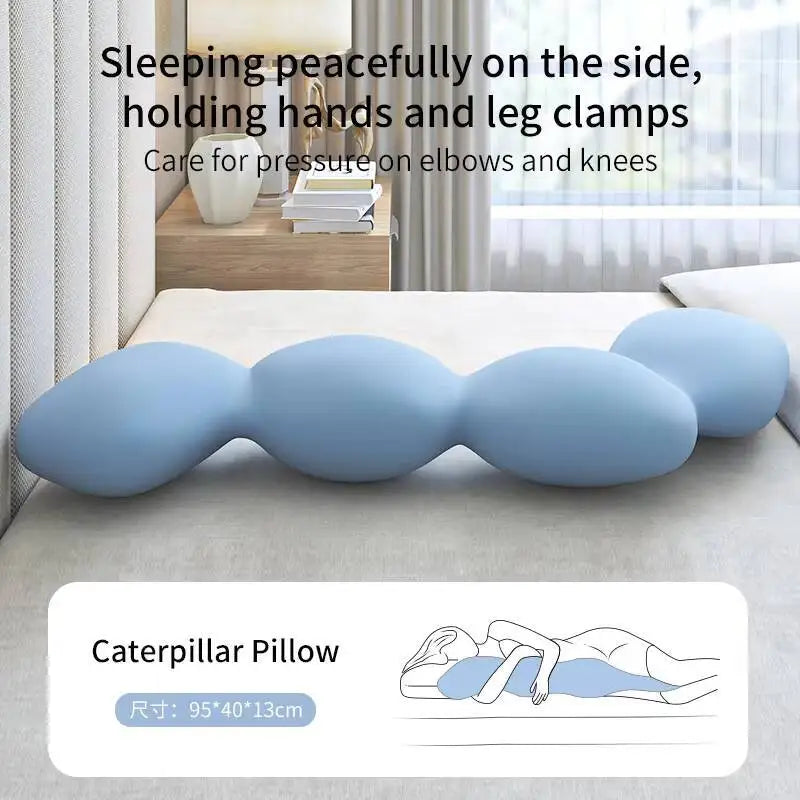 Showlu Memory Foam Body Pillow with ice silk cover, orthopedic cushion ideal for pregnancy support and comfort.