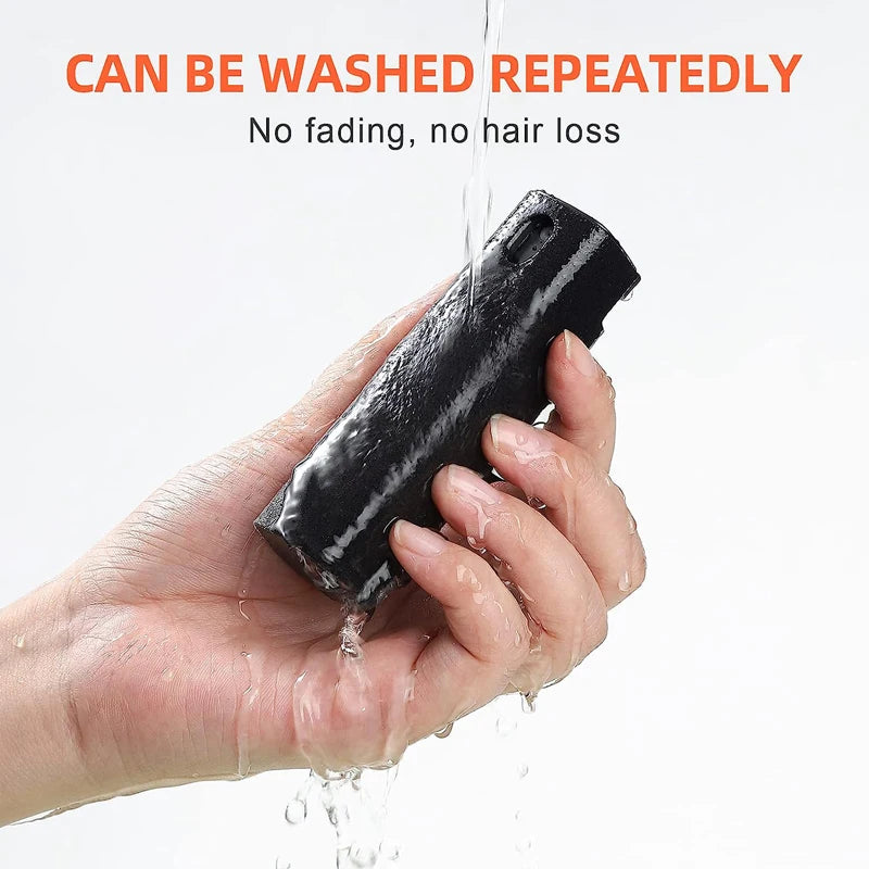 Showlu Fashion Store 2-in-1 microfiber screen cleaner spray bottle with cleaning cloth for iPhone, Samsung, and tablets.