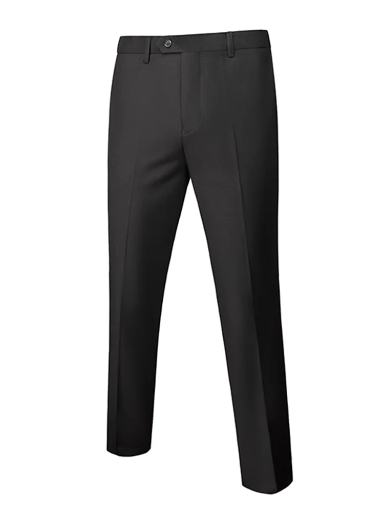 Slim fit men's wedding and business suit set with single button jacket and matching pants, stylish 2-piece Showlu Fashion garment.