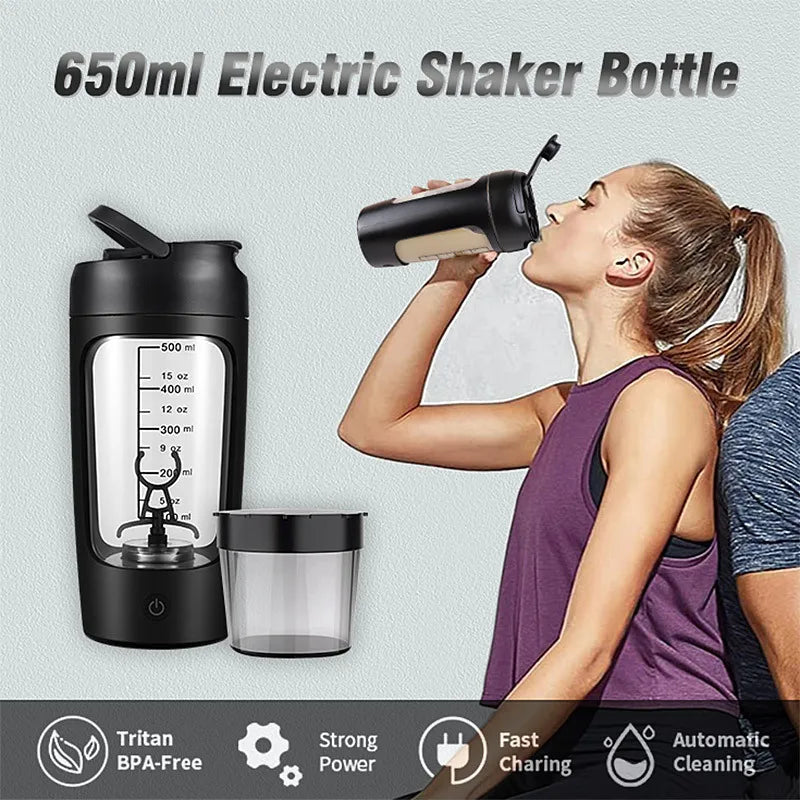500ml Portable Electric Protein Shaker Bottle