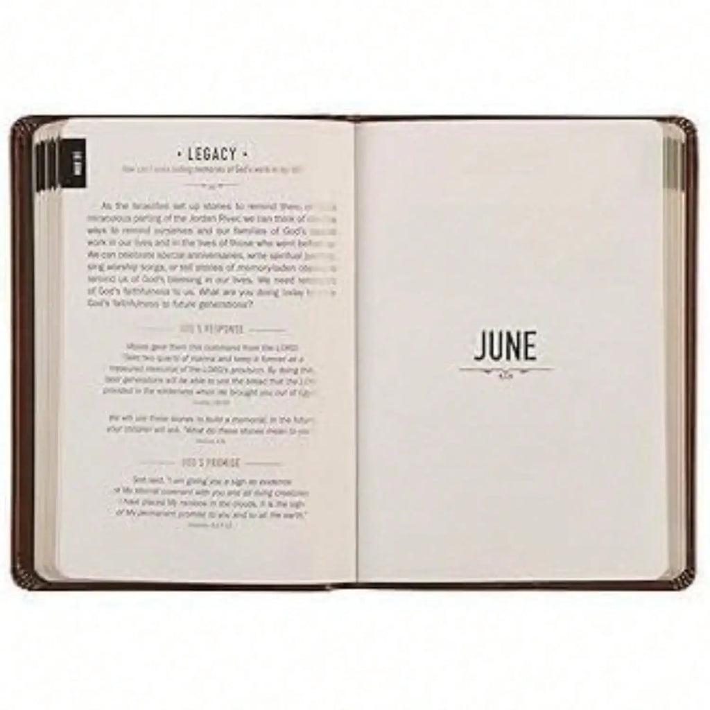 Brown 365-day prayer journal for men titled "One Minute With God" by Showlu Fashion Store, featuring daily prayer prompts and space for reflections.