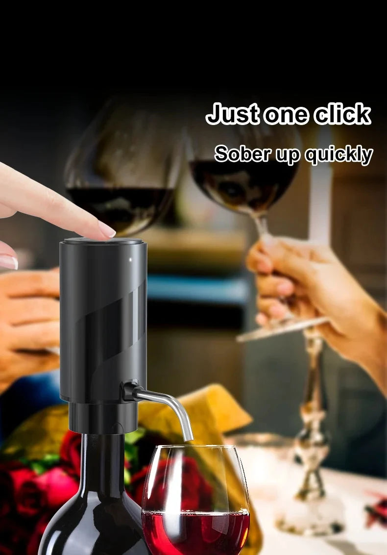 Showlu Smart Electric Wine Aerator Dispenser with USB, automatic pourer and aerator for smooth wine flow