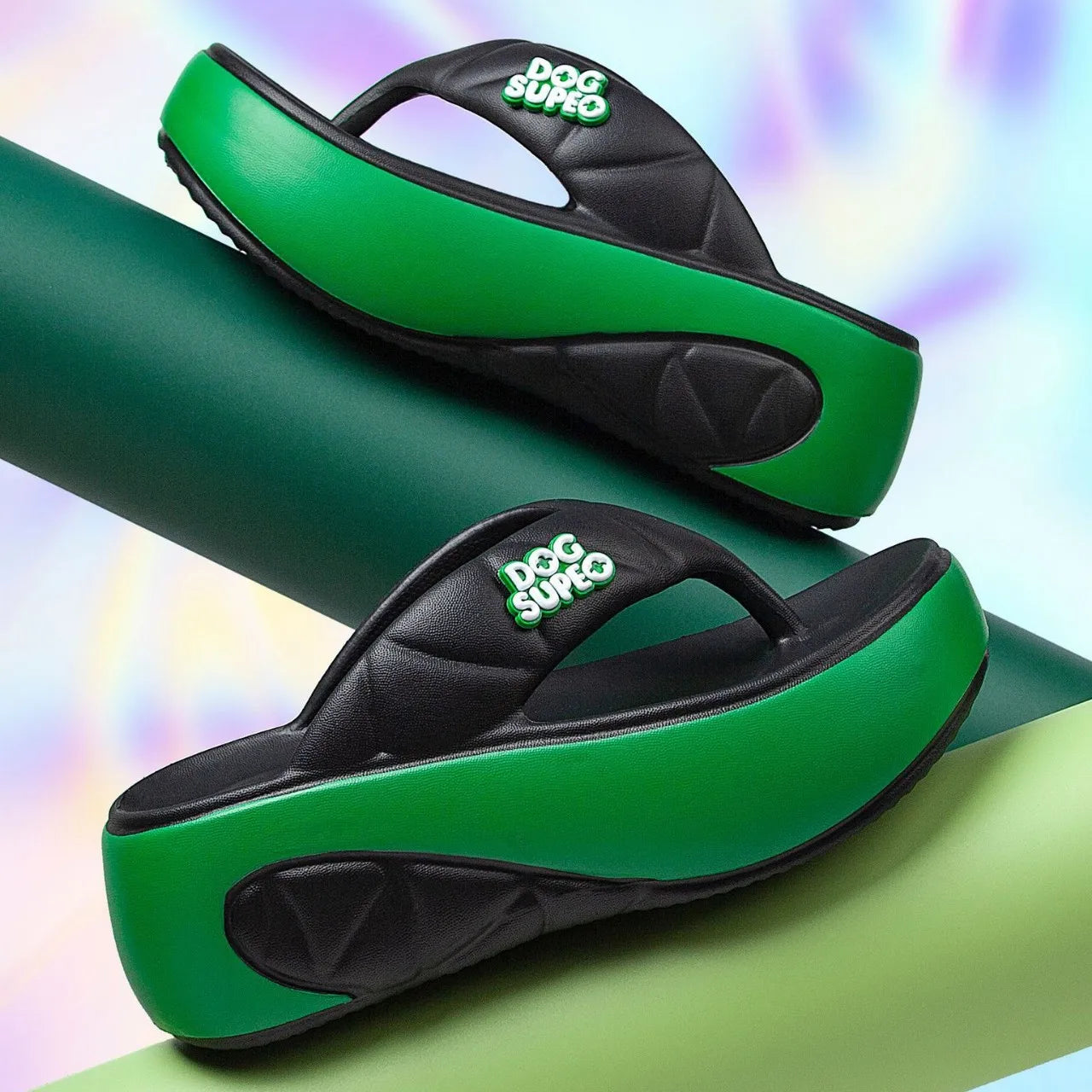 Women's platform flip-flops by SHOWLU FASHION STORE featuring thick EVA wedge soles and summer sandal style.