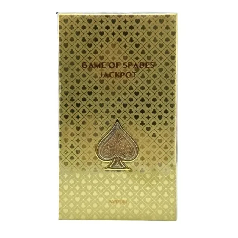 Jo Milano Game of Spades Wildcard unisex fruity parfum bottle, 3.4 oz EDP, with vibrant packaging and stylish design.