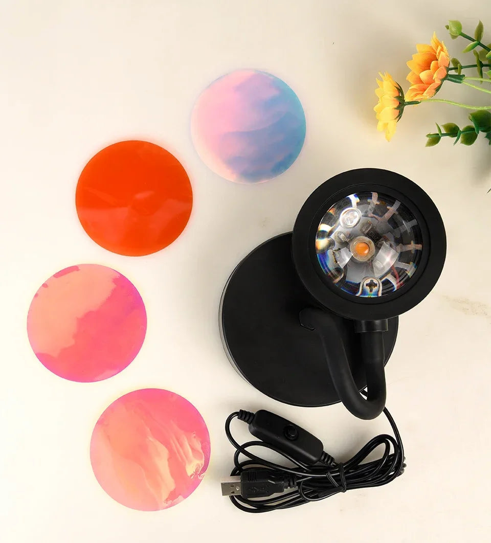 Showlu Smart General LED Sunset Rainbow Bar with colorful rainbow LED lights on a sleek black background