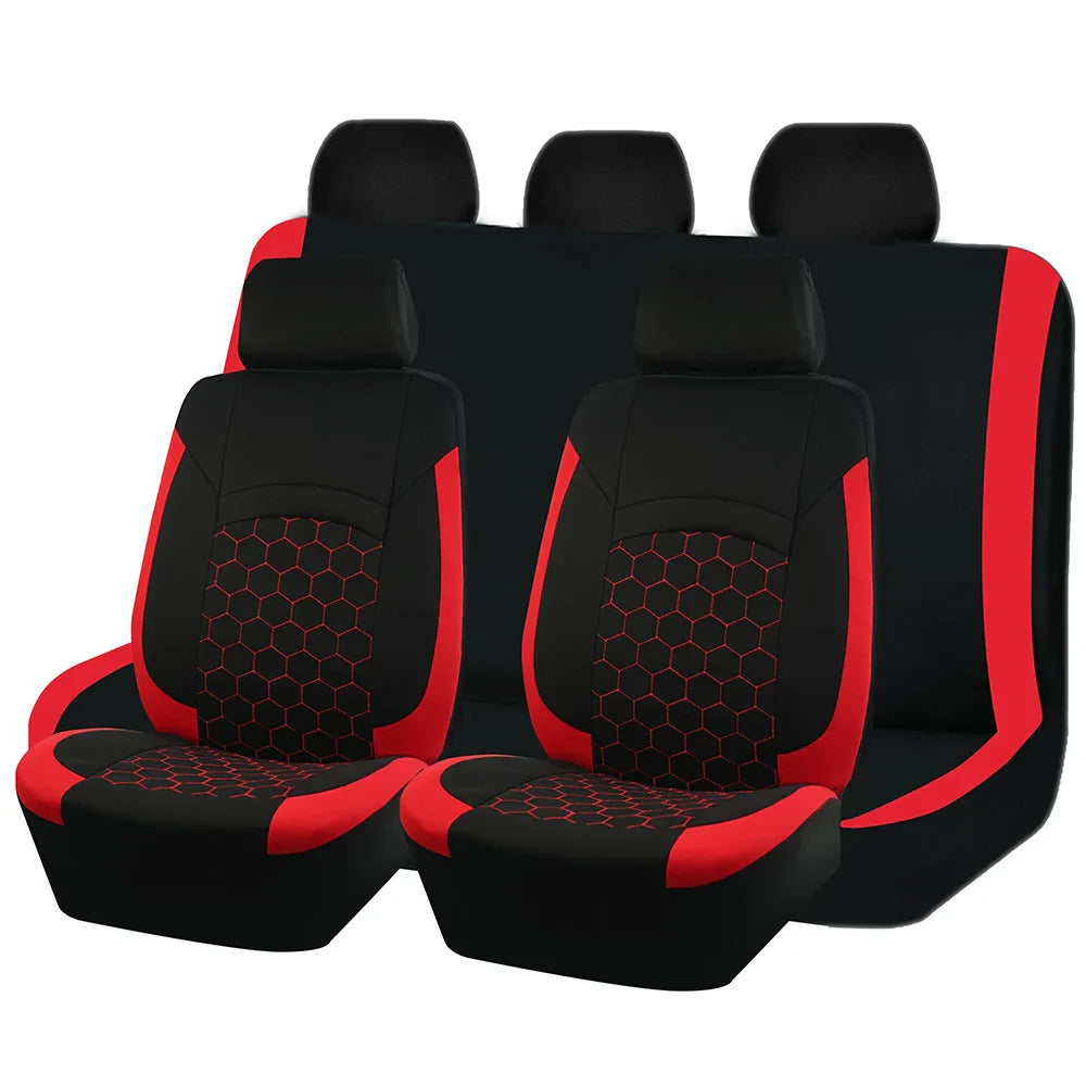 Universal football pattern car seat covers by SHOWLU FASHION STORE, set of four polyester covers for car seats.