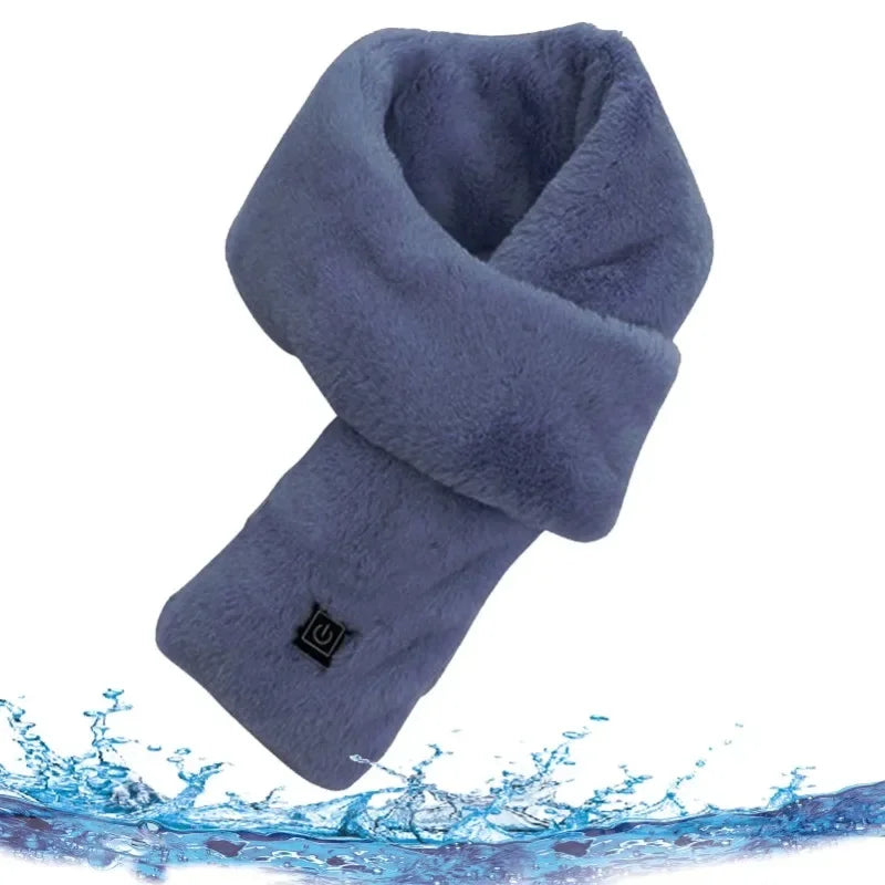 Showlu Smart General electric heated neck scarf with USB connection, showcasing its soft fabric and integrated heating elements.