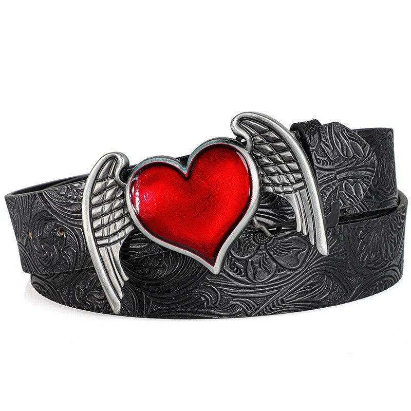 Retro men's bohemian style belt by Showlu Fashion Store, featuring personalized punk rock design for jeans, dresses, and casual wear.