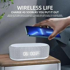 15W Wireless Charging Alarm Clock LED Night Light