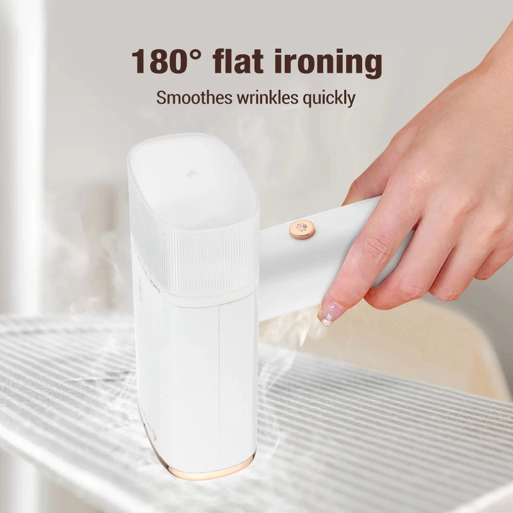 Showlu Smart General HOMEFISH 1000W portable foldable garment steamer with water tank and ergonomic handle for quick, efficient fabric steaming.