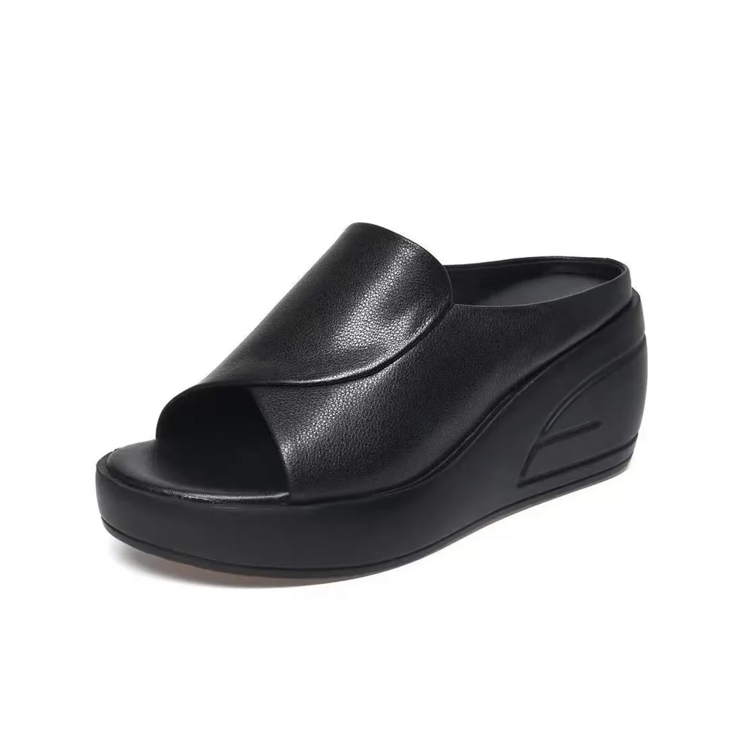 Shijunyi women's wedge platform sandals by SHOWLU FASHION STORE, orthopedic beach slides with cushioned soles and stylish design