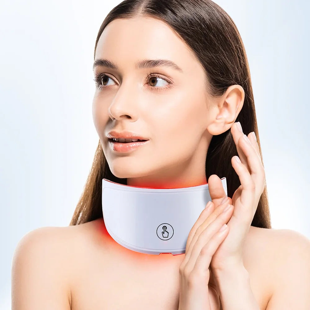 Showlu Smart General LED Face Mask Pro showing a sleek, black facial mask with adjustable straps and LED lights for skincare treatment.
