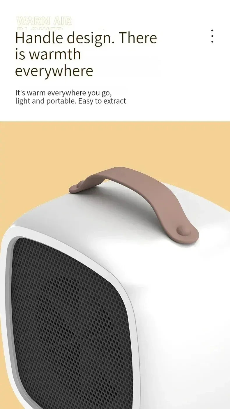 Showlu Smart General Mini 500W portable fan heater with adjustable controls and compact design for personal heating.