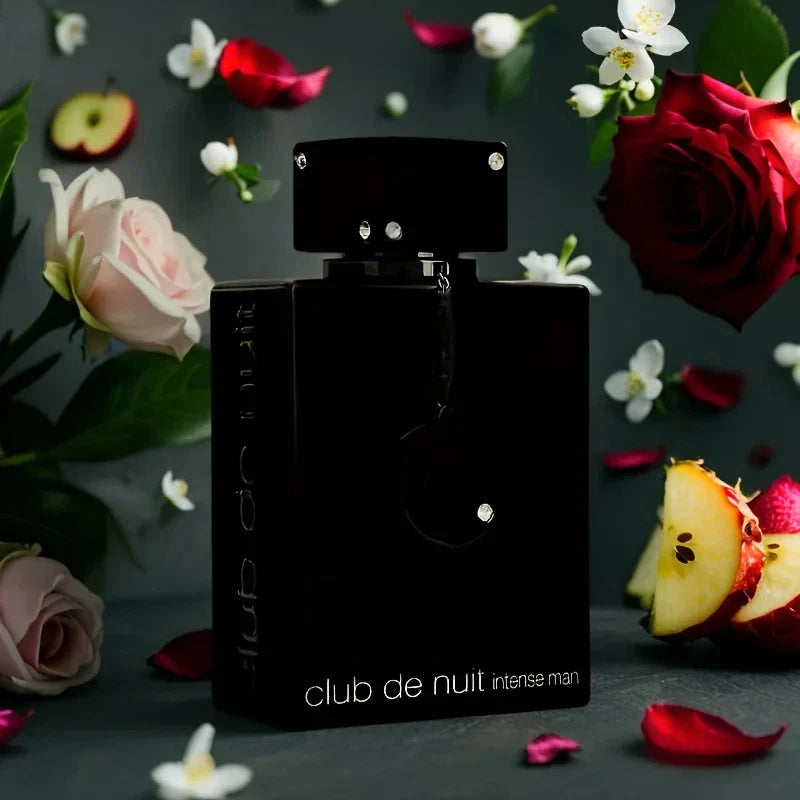 Armaf Club de Nuit Intense men's EDT perfume in black bottle, 3.4 fl oz, displayed on a neutral background