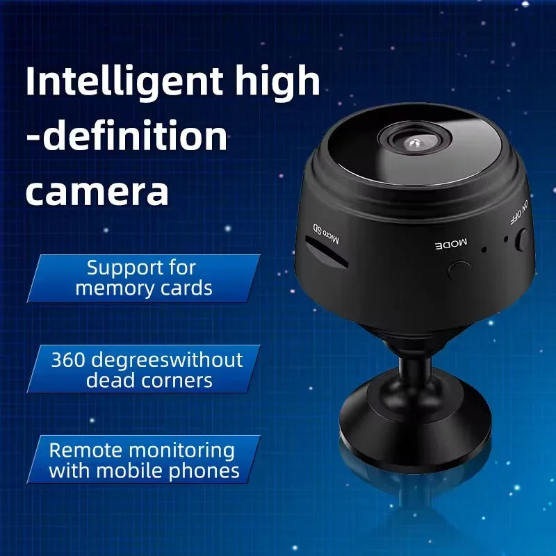 Showlu Smart Mini Security Camera with wireless HD video, compact design, and home surveillance capabilities.