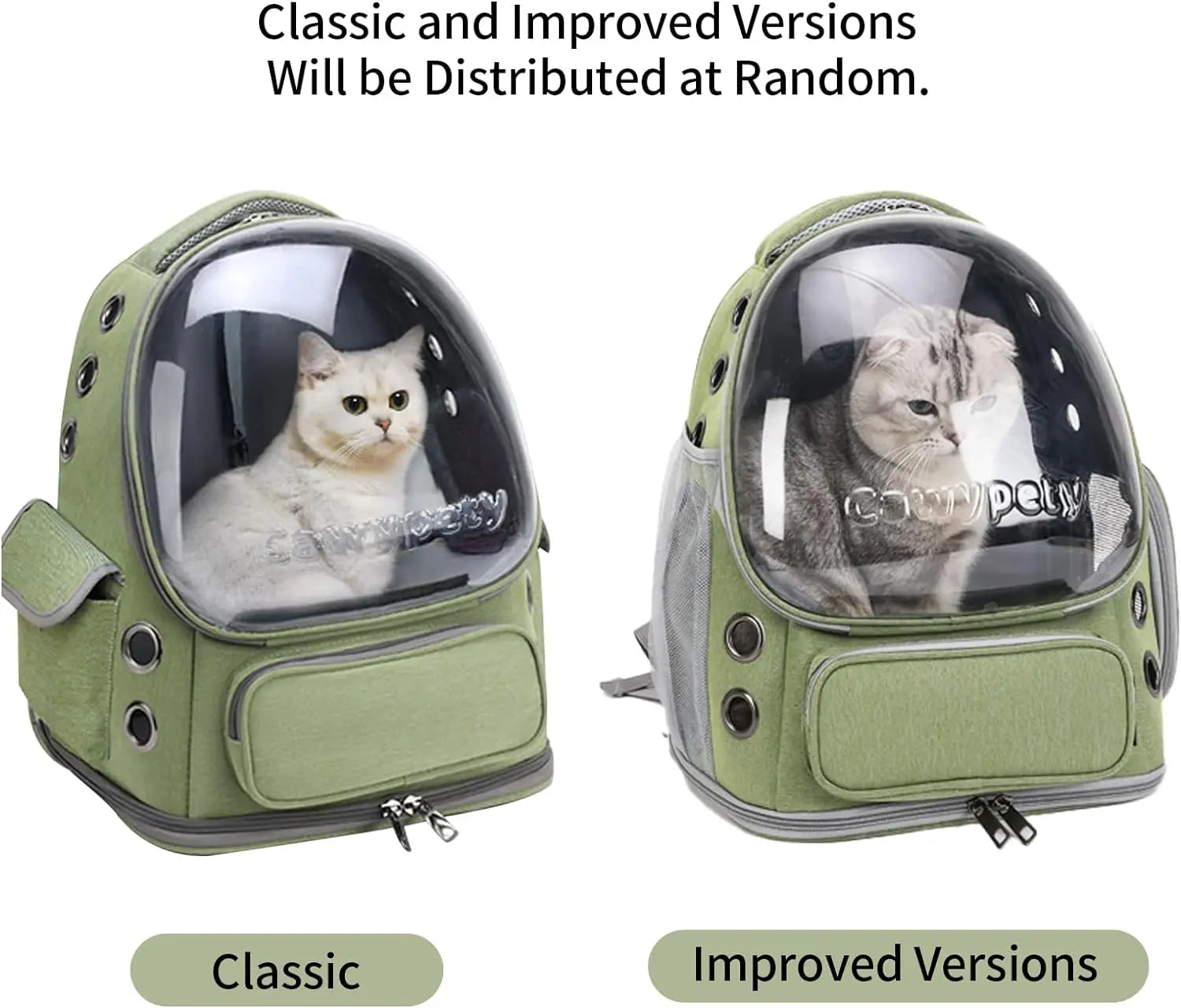 Showlu transparent nylon folding pet carrier backpack with breathable mesh panels and adjustable straps for comfortable travel.