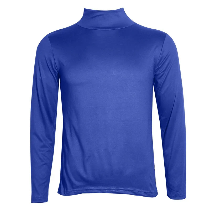 Slim fit GAOKE men's thermal underwear top with turtleneck and long sleeves, designed for warmth and comfort.
