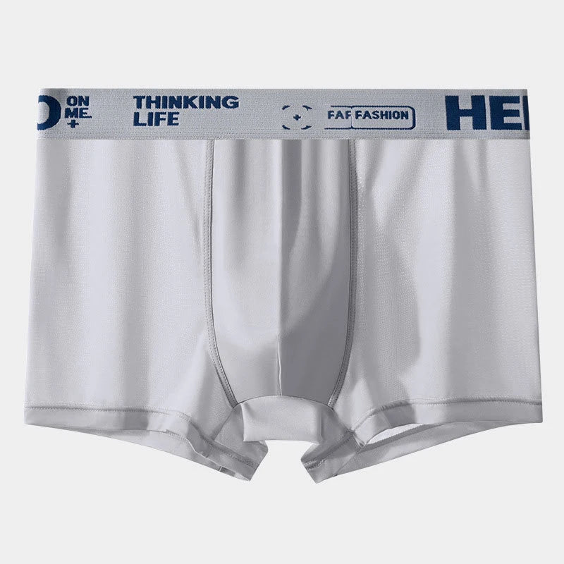 Men's Showlu Ice Silk Boxer Shorts featuring breathable graphene fabric, designed for comfort and moisture-wicking everyday wear.
