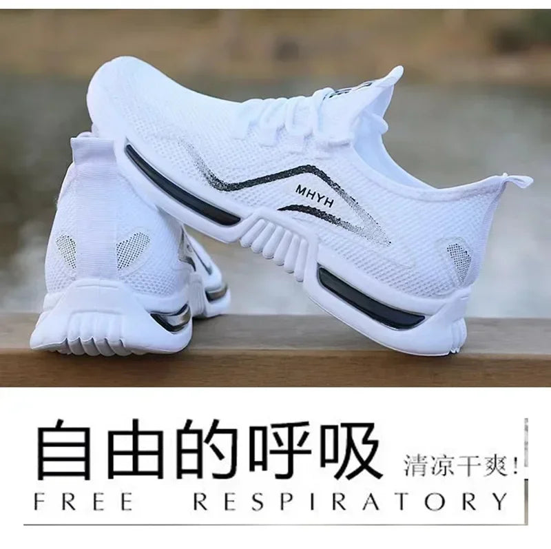Men's slip-on fashion sneakers by Showlu, breathable sport running shoes ideal for gym, walking, tennis, and workout activities.