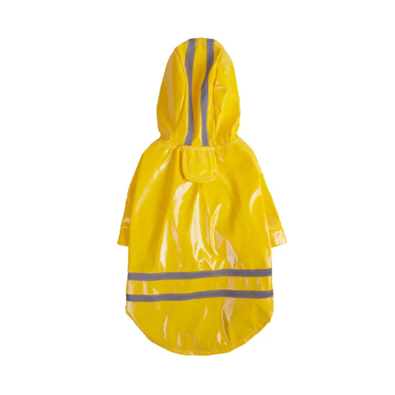 Showlu Fashion waterproof dog raincoat with hood, in size S-XL, made of PU material, designed for pets during rainy weather