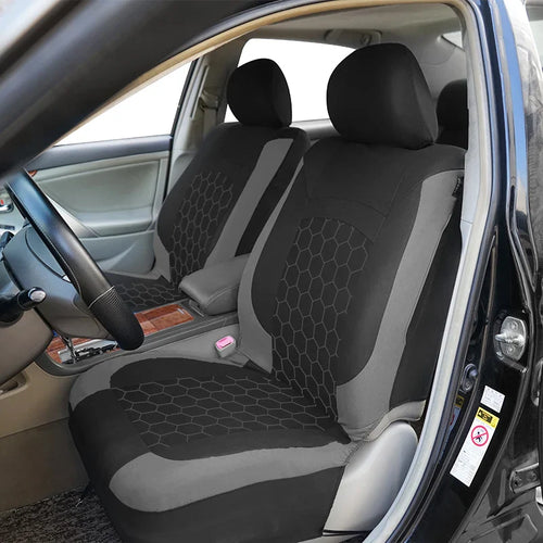 Universal football pattern car seat covers by SHOWLU FASHION STORE, polyester, set of four, designed for auto interior protection.