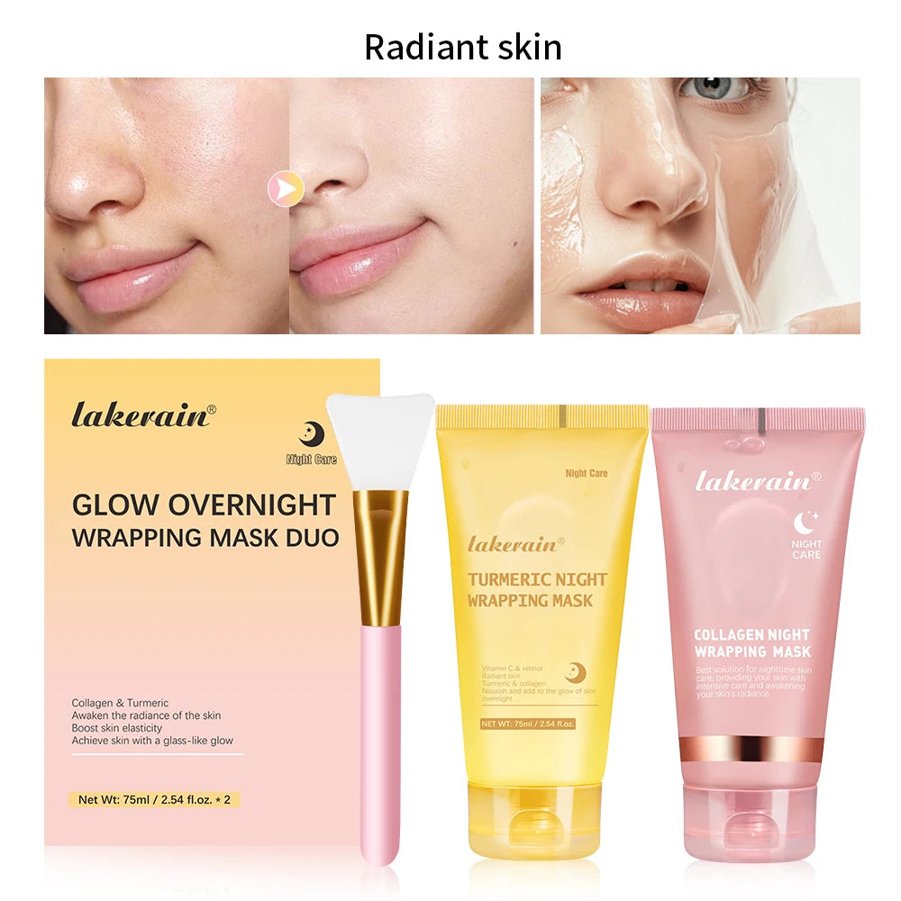 Stone's Store collagen peel-off mask applied on skin, showing a clear, smooth facial mask ready for removal.