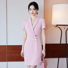 Elegant Suit Dress Women's Workwear Summer Jewelry Store High-end Atmosphere Beauty Salon Front Desk Reception Uniform