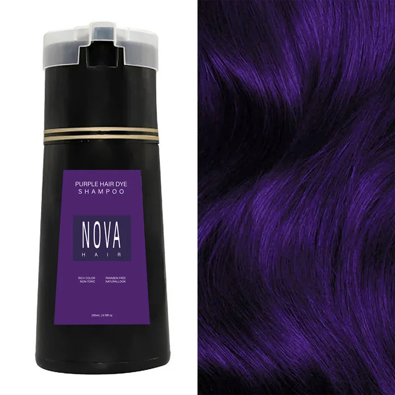 LANBENA 3-in-1 natural hair dye shampoo bottle in black, suitable for unisex use, with a sleek label design.