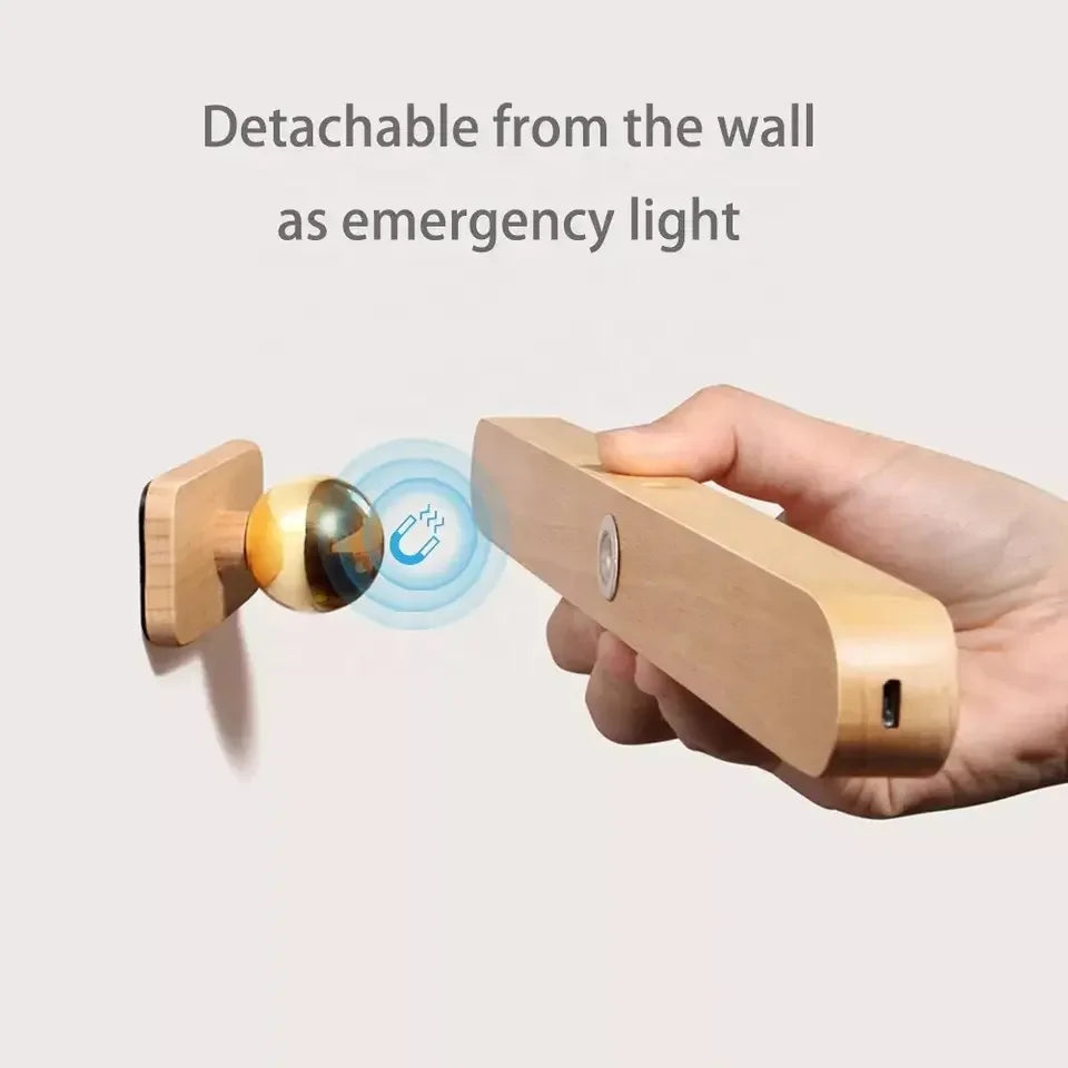 Showlu Smart General LED wall-mounted night lamp glowing softly on a wall, ideal for bedrooms and ambient lighting.