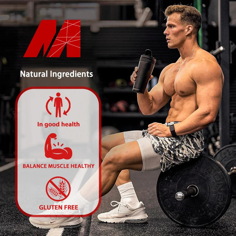 Showlu Fashion Store whey protein capsules with 5000mg protein, gluten-free, non-GMO supplement for muscle recovery and health.