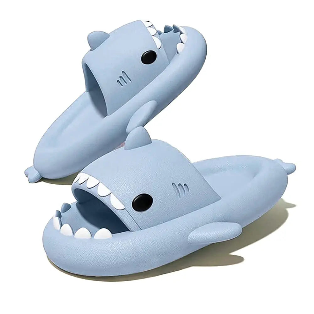 Kidmi Shark Cloud slippers by SHOWLU FASHION STORE, cute EVA summer beach slides featuring shark cloud design for adults.