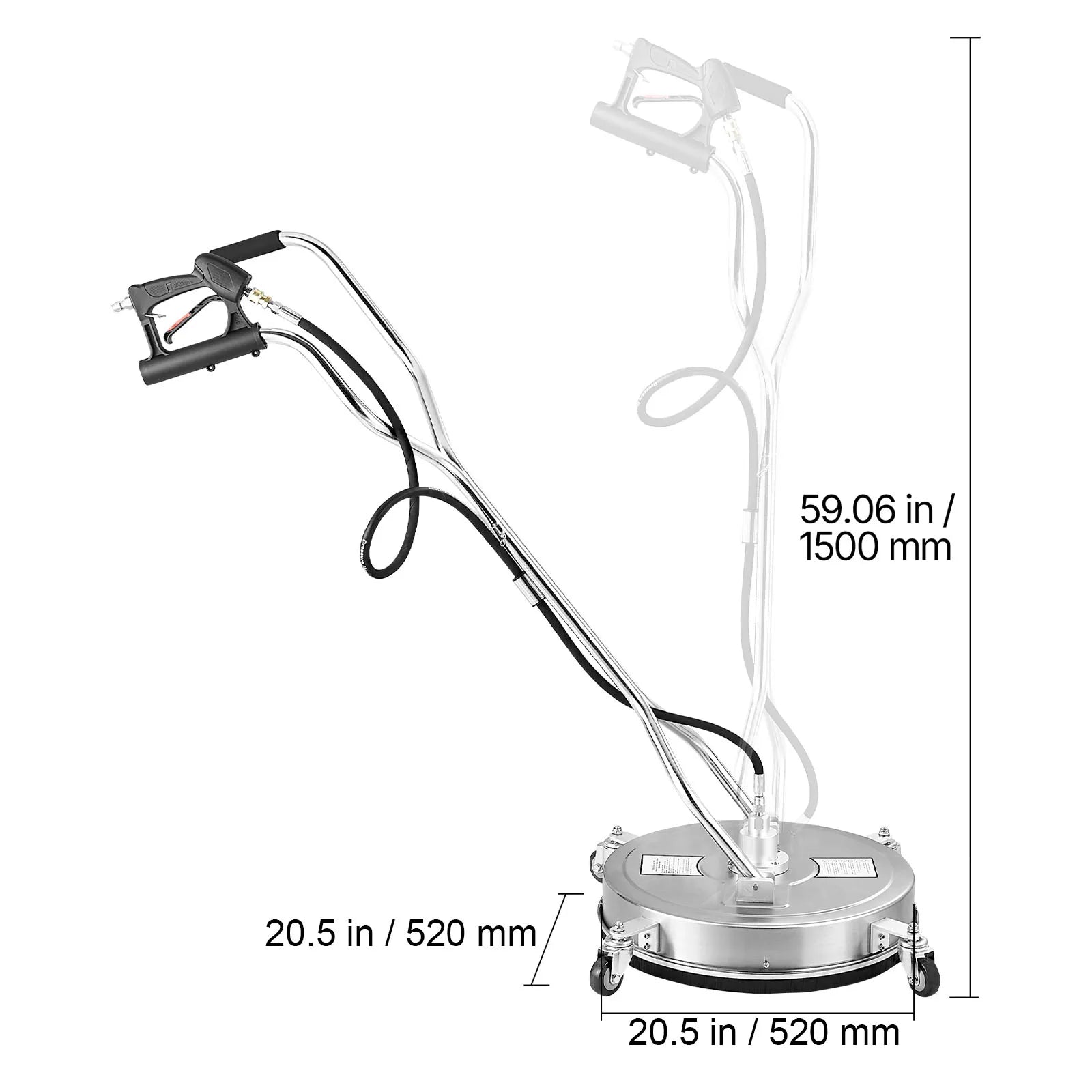 Showlu Smart General rotary surface cleaner with spinning brushes and water spray for efficient cleaning of large surfaces.